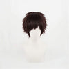 Qp hairCOSPLAZA Brown Short Layered Hair for Man Overhaul Hero Animation Character Halloween Party Cosplay Wigs