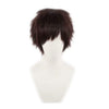 Qp hairCOSPLAZA Brown Short Layered Hair for Man Overhaul Hero Animation Character Halloween Party Cosplay Wigs