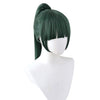 Qp hairEbingoo Green Wig for Women Short Straight Wig with Ponytail Cosplay Wig for Anime Party Halloween (with Wig Cap)