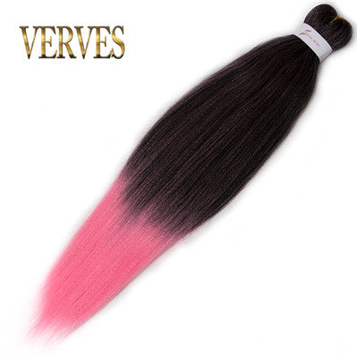 Qp hairBraiding Hair Synthetic 26 inch Jumbo Braids 100g/piece Ombre Heat Resistant Fiber Hair Extensions Braids Pink,Brown