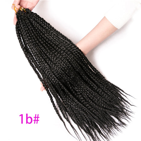 Qp hairBraiding hair 18 inch Synthetic Box Crochet Hair Extensions,22 strands/piece Ombre Braids Brown Black Blonde