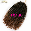 Qp hairCrochet Braid Hair 60g/pack Synthetic Curly Braid 12 inch Ombre Braiding Hair Extentions burgundy,blonde,black