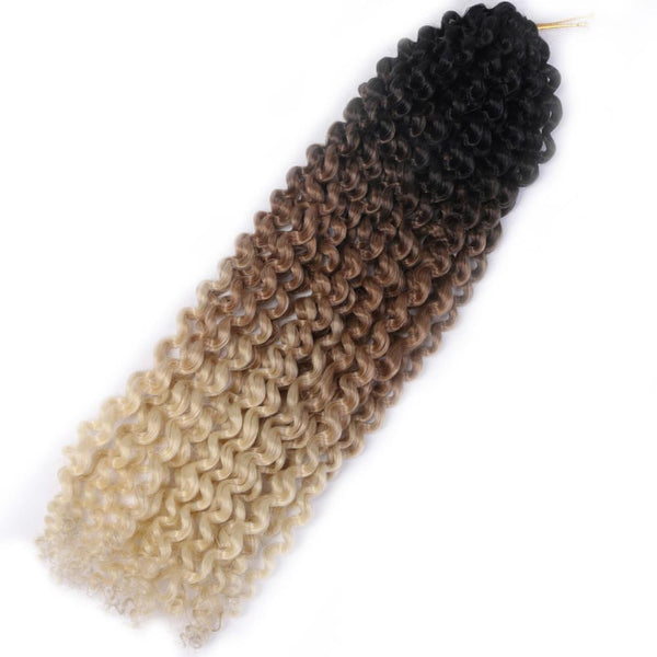 Qp hairCrochet Braids Synthetic Passion Curly Wave Hair 18 inch Ombre Braiding Hair Extentions 22 Strands/Pcs Curl Brown Blonde