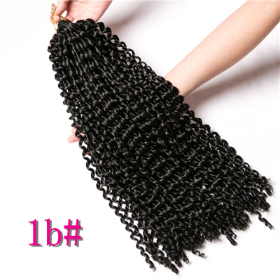 Qp hairCrochet Braids Synthetic Passion Curly Wave Hair 18 inch Ombre Braiding Hair Extentions 22 Strands/Pcs Curl Brown Blonde