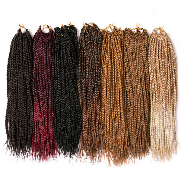 Qp hairCrochet Hair Extensions Synthetic Box Braiding hair For Women 18 Inch 22 Strands/piece Ombre Braids Black Blonde Brown