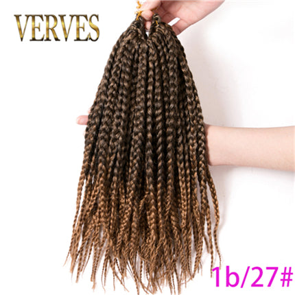 Qp hairCrochet Hair Extensions Synthetic Box Braiding hair For Women 18 Inch 22 Strands/piece Ombre Braids Black Blonde Brown