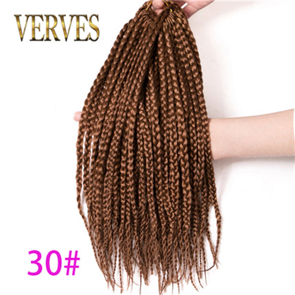 Qp hairCrochet Hair Extensions Synthetic Box Braiding hair For Women 18 Inch 22 Strands/piece Ombre Braids Black Blonde Brown