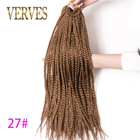 Qp hairCrochet Hair Extensions Synthetic Box Braiding hair For Women 18 Inch 22 Strands/piece Ombre Braids Black Blonde Brown