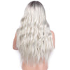 Doris Beauty Platinum Blonde Wig Ombre Long Wavy Synthetic Wigs for Women Cosplay Blond Color Glueless Hair