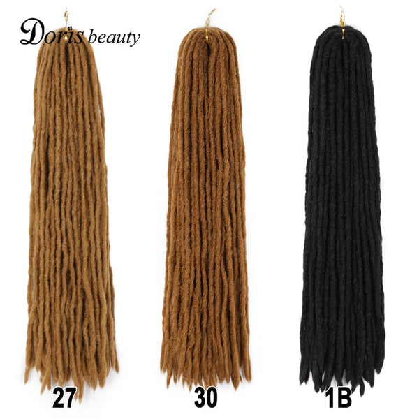 Doris beauty Dreadlocks Crochet Twist Braiding Hair Pieces Synthetic Fiber Dreadlocks Natural Blond Hair Extensions For Women