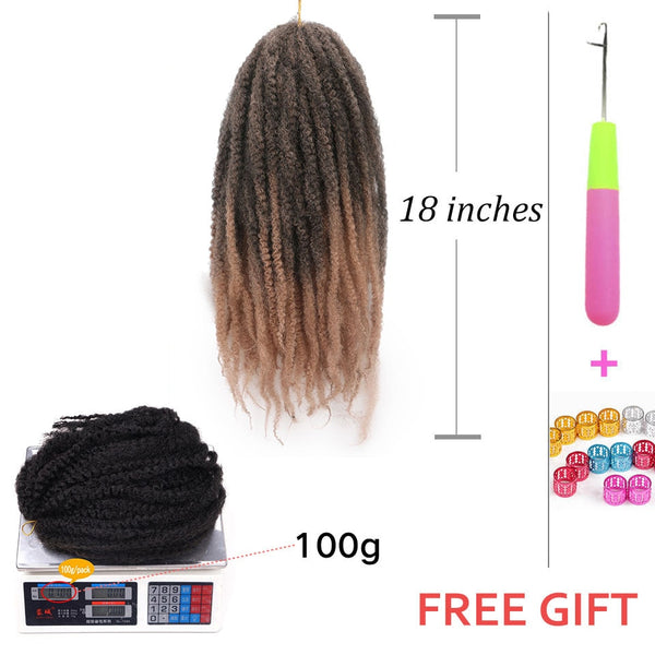 Doris beauty Marley Braids Hair Crochet Afro Kinky Synthetic Braiding Hair Crochet Braids Hair Extensions Bulk 18 inch