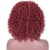 Doris beauty Purple Afro Curly Wigs for African American Women 12'' Synthetic Short Wig Natural Hair Bangs Ombre Pink Magenta