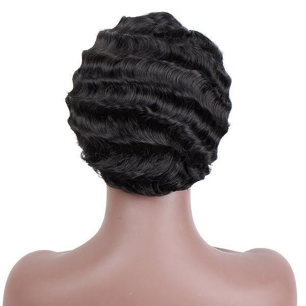 Doris beauty Short Curly Black Cute Wig for Women Blonde African Afro Hair Synthetic Wigs For Women Short Hair Heat Resistant