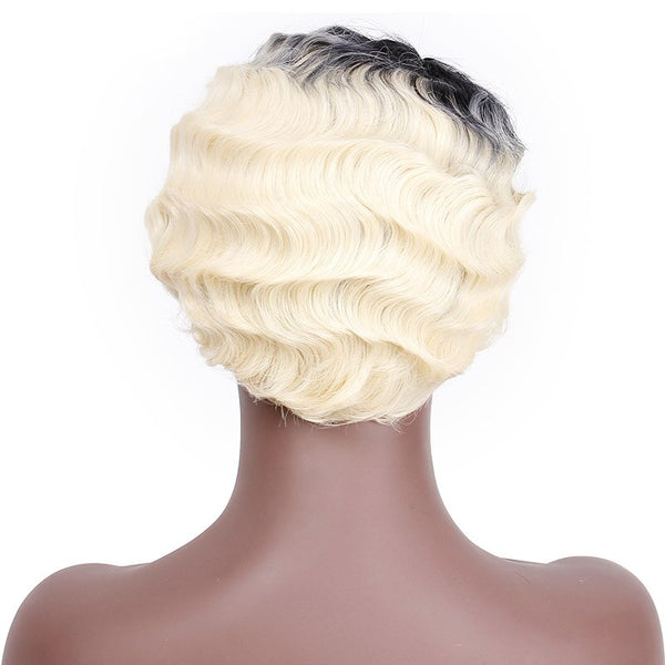 Doris beauty Short Curly Black Cute Wig for Women Blonde African Afro Hair Synthetic Wigs For Women Short Hair Heat Resistant