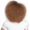 Doris beauty Synthetic Afro Wig for Women African Dark Brown Black Red Color Yaki Straight Short Wig Cosplay Hair