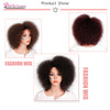Doris beauty Synthetic Afro Wig for Women African Dark Brown Black Red Color Yaki Straight Short Wig Cosplay Hair