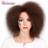 Doris beauty Synthetic Afro Wig for Women African Dark Brown Black Red Color Yaki Straight Short Wig Cosplay Hair