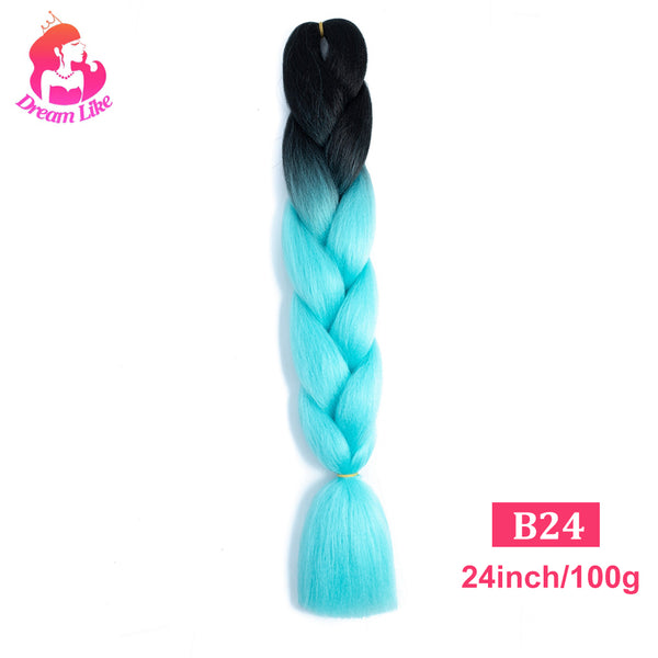 Qp hairDream Like Pre Stretched Long Braiding Hair Extensions Synthetic Crochet Hair High Tempreture Fiber Jumbo Hair Braids For Women