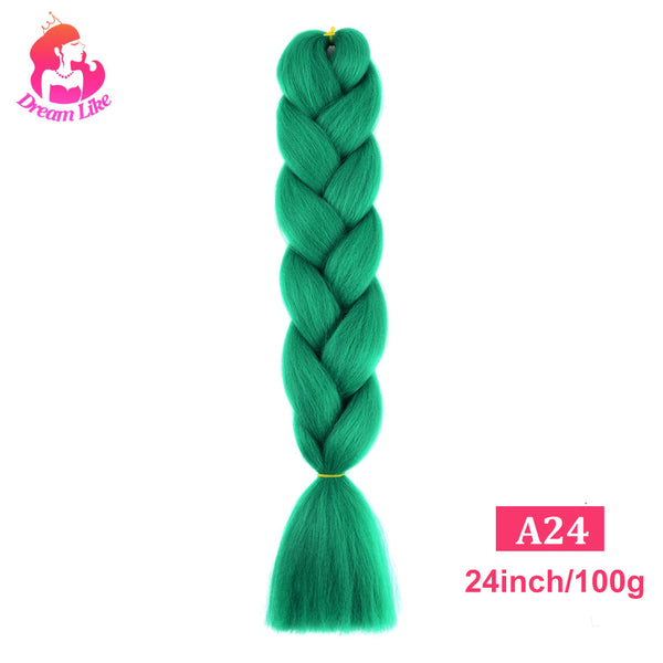 Qp hairDream Like Pre Stretched Long Braiding Hair Extensions Synthetic Crochet Hair High Tempreture Fiber Jumbo Hair Braids For Women