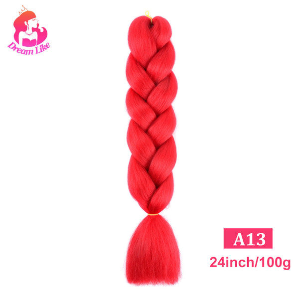 Qp hairDream Like Pre Stretched Long Braiding Hair Extensions Synthetic Crochet Hair High Tempreture Fiber Jumbo Hair Braids For Women