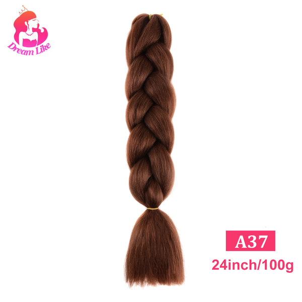 Qp hairDream Like Pre Stretched Long Braiding Hair Extensions Synthetic Crochet Hair High Tempreture Fiber Jumbo Hair Braids For Women