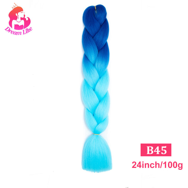 Qp hairDream Like Pre Stretched Long Braiding Hair Extensions Synthetic Crochet Hair High Tempreture Fiber Jumbo Hair Braids For Women