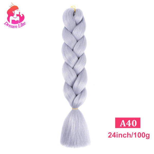 Qp hairDream Like Pre Stretched Long Braiding Hair Extensions Synthetic Crochet Hair High Tempreture Fiber Jumbo Hair Braids For Women