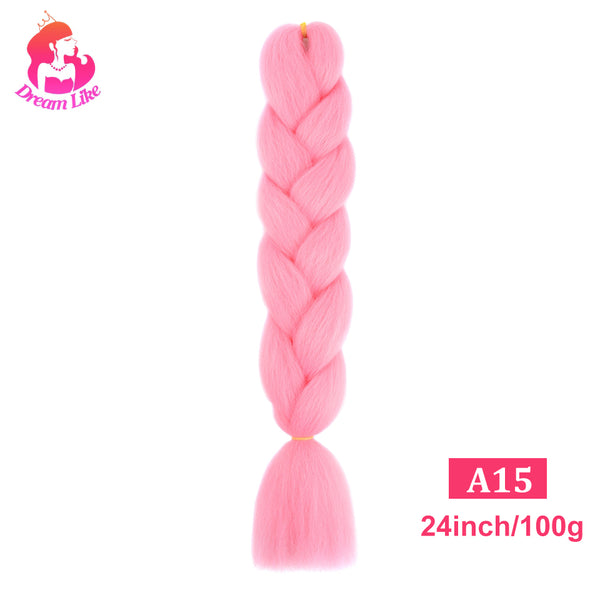 Qp hairDream Like Pre Stretched Long Braiding Hair Extensions Synthetic Crochet Hair High Tempreture Fiber Jumbo Hair Braids For Women