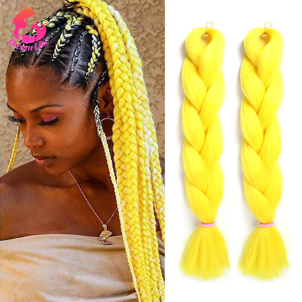 Qp hairDream Like Pre Stretched Long Braiding Hair Extensions Synthetic Crochet Hair High Tempreture Fiber Jumbo Hair Braids For Women