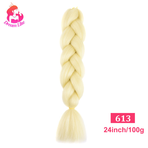 Qp hairDream Like Pre Stretched Long Braiding Hair Extensions Synthetic Crochet Hair High Tempreture Fiber Jumbo Hair Braids For Women