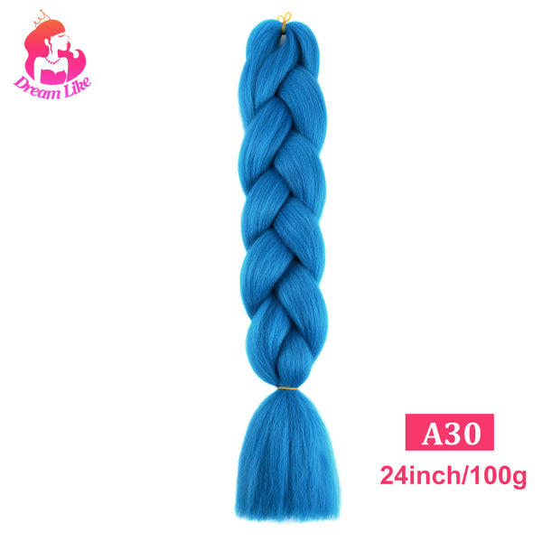 Qp hairDream Like Pre Stretched Long Braiding Hair Extensions Synthetic Crochet Hair High Tempreture Fiber Jumbo Hair Braids For Women