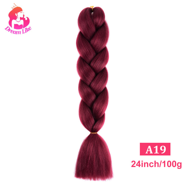 Qp hairDream Like Pre Stretched Long Braiding Hair Extensions Synthetic Crochet Hair High Tempreture Fiber Jumbo Hair Braids For Women