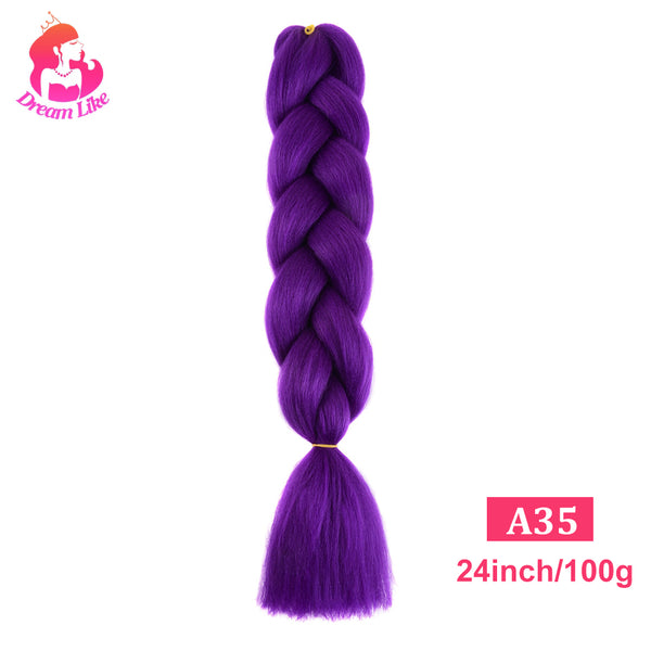 Qp hairDream Like Pre Stretched Long Braiding Hair Extensions Synthetic Crochet Hair High Tempreture Fiber Jumbo Hair Braids For Women