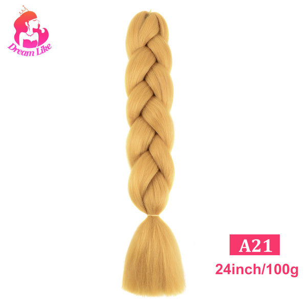 Qp hairDream Like Pre Stretched Long Braiding Hair Extensions Synthetic Crochet Hair High Tempreture Fiber Jumbo Hair Braids For Women