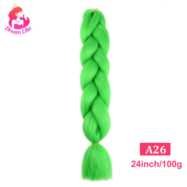 Qp hairDream Like Pre Stretched Long Braiding Hair Extensions Synthetic Crochet Hair High Tempreture Fiber Jumbo Hair Braids For Women