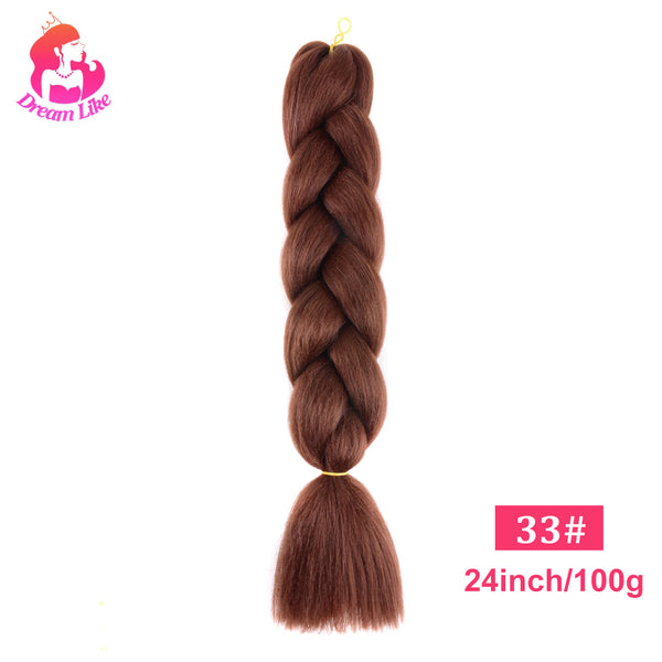 Qp hairDream Like Pre Stretched Long Braiding Hair Extensions Synthetic Crochet Hair High Tempreture Fiber Jumbo Hair Braids For Women