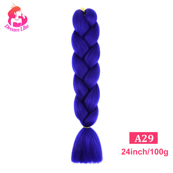 Qp hairDream Like Pre Stretched Long Braiding Hair Extensions Synthetic Crochet Hair High Tempreture Fiber Jumbo Hair Braids For Women