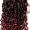 Qp hairFaux Locs Synthetic 18 inch Crochet braid Hair Extensions 24 strands/pack Braids Ombre Braiding Hair Synthetic Afro brown Braids