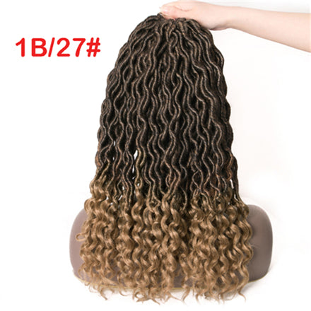 Qp hairFaux Locs Synthetic 18 inch Crochet braid Hair Extensions 24 strands/pack Braids Ombre Braiding Hair Synthetic Afro brown Braids