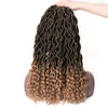 Qp hairFaux Locs Synthetic 18 inch Crochet braid Hair Extensions 24 strands/pack Braids Ombre Braiding Hair Synthetic Afro brown Braids