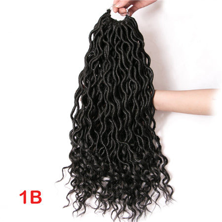 Qp hairFaux Locs Synthetic 18 inch Crochet braid Hair Extensions 24 strands/pack Braids Ombre Braiding Hair Synthetic Afro brown Braids