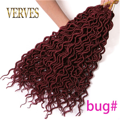 Qp hairFaux Locs curly Hair Synthetic 16 inch Crochet Braid hair 75g/pcs,24 Strands/piece Braiding Hair extensions Black Blonde