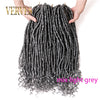 Qp hairFocs Locs Curly Synthetic hair Crochet Faux braids Hair Extensions 18 inch 20 strands/pcs Dreads Hairstyle Women Blonde Ombre