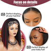 Qp hairMONIXI Synthetic Kinky Straight Headband Wigs for Black Women 14 Inch Synthetic Headband Wig Yaki Straight Hair Easy to Wear