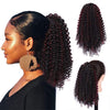 Qp hairMONIXI Synthetic Long Afro Curly Ponytail Hair Piece for African American Synthetic Drawstring Ponytail Clip in Hair Extensions