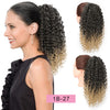 Qp hairMONIXI Synthetic Long Afro Curly Ponytail Hair Piece for African American Synthetic Drawstring Ponytail Clip in Hair Extensions