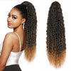 Qp hairMONIXI Synthetic Long Kinky Curly Ponytail Synthetic Drawstring Ponytail Clip-In Hair Extension For Women Natural Looking