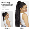 Qp hairMONIXI Synthetic Long Kinky Curly Ponytail Synthetic Drawstring Ponytail Clip-In Hair Extension For Women Natural Looking