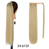 Qp hairMONIXI Synthetic Long Straight Wrap Around Clip In Ponytail Hair Extension Heat Resistant Synthetic Pony Tail Fake Hair