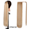 Qp hairMONIXI Synthetic Long Straight Wrap Around Clip In Ponytail Hair Extension Heat Resistant Synthetic Pony Tail Fake Hair